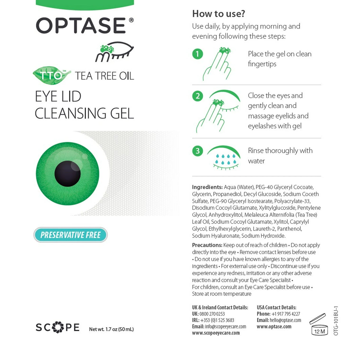 Optase Eye Lid Cleansing Gel
