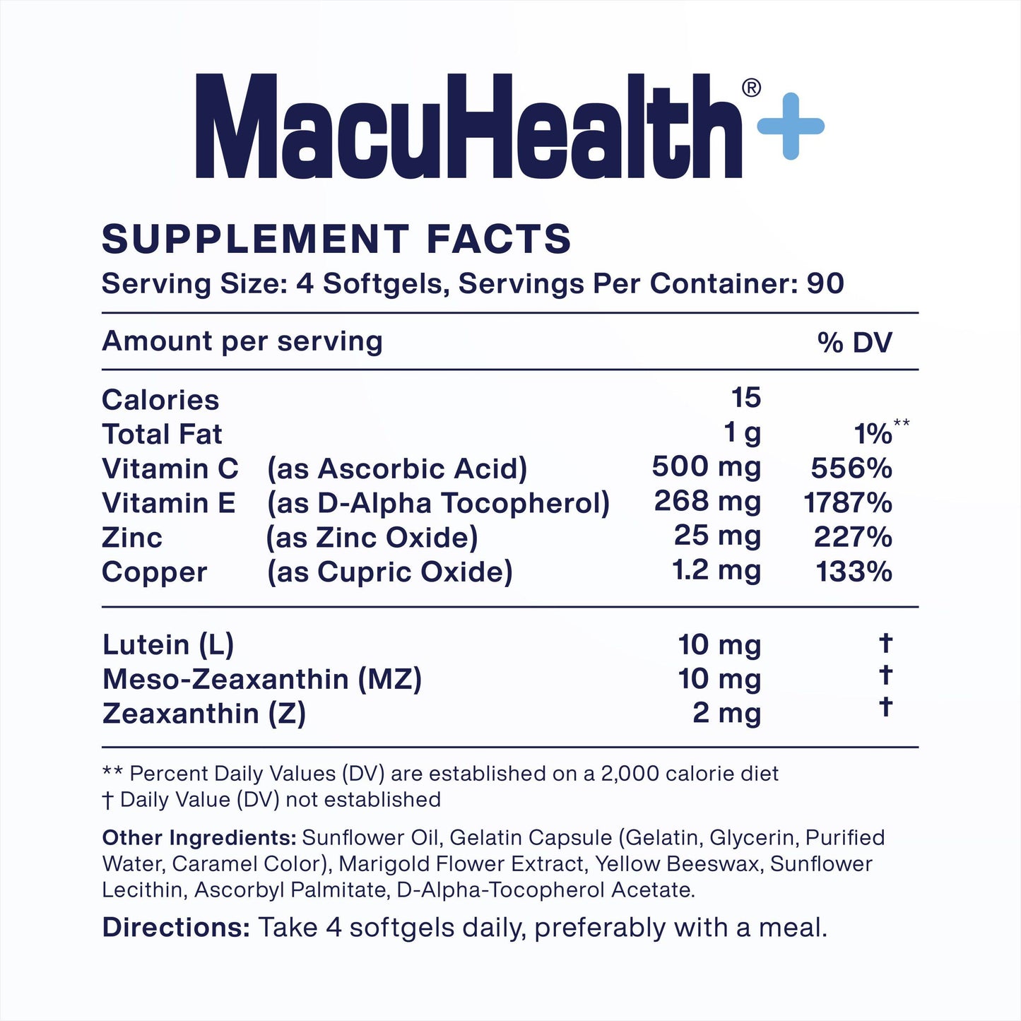 Macuhealth Plus+ Eye Vitamins Supplement for Adults
